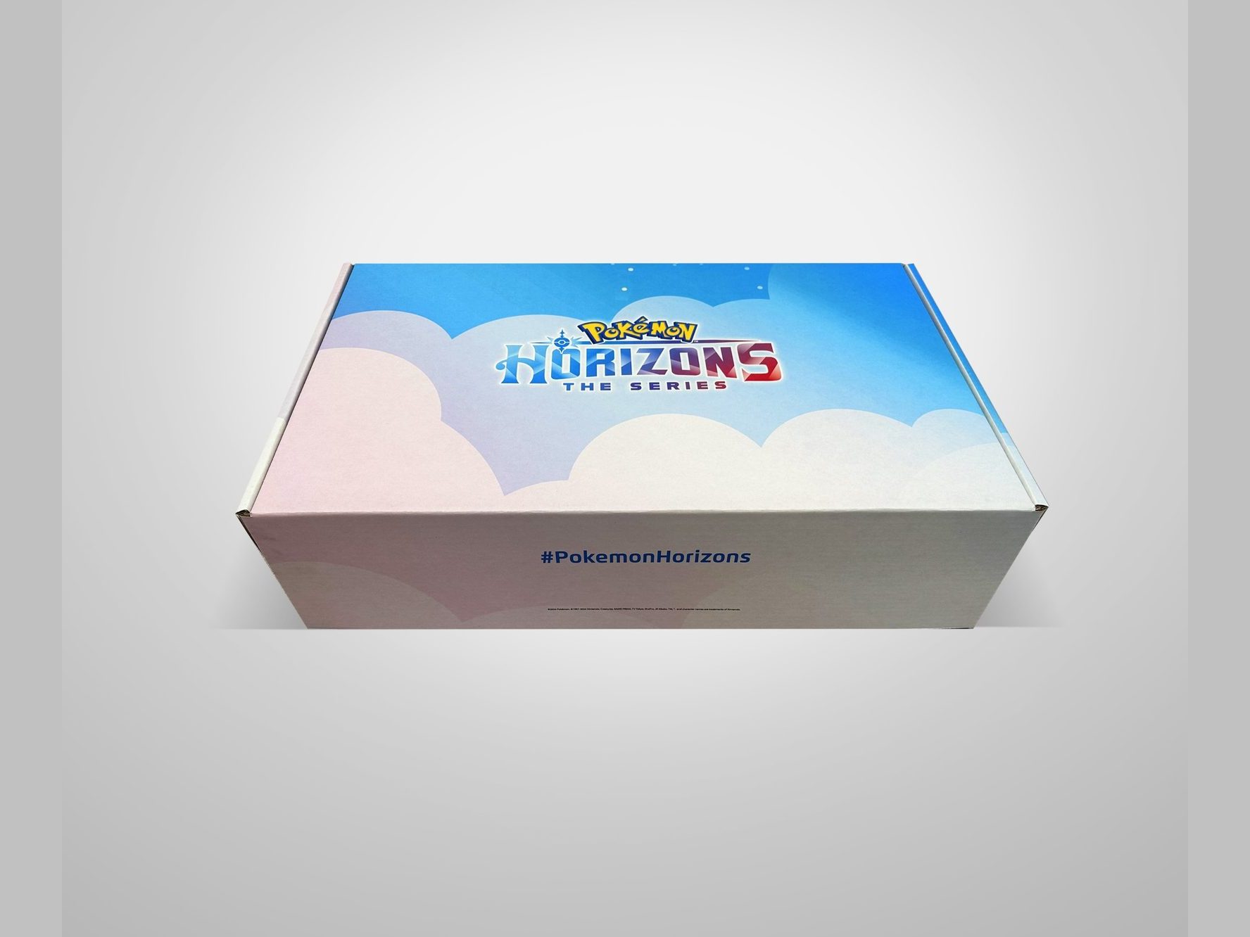 Pokémon Horizons printed corrugated mailer, closed, by VSL Packaging