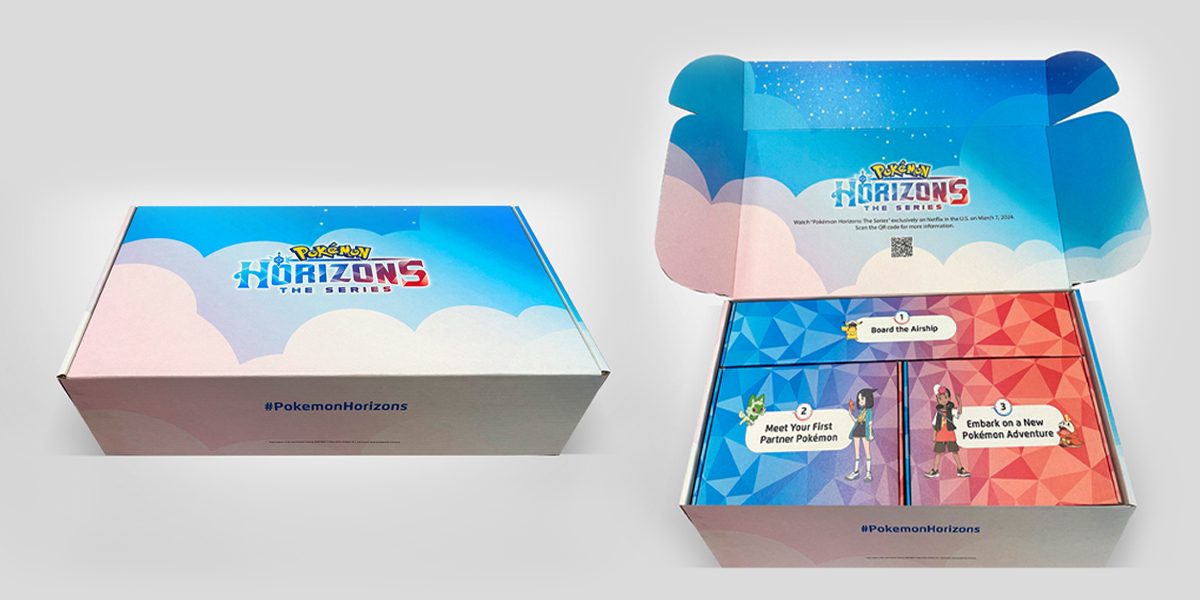 Printed corrugated shippers, closed and open, ready for fulfillment, by VSL Packaging