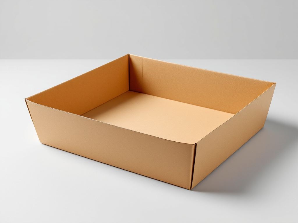 Stacked corrugated trays with open tops, studio light — studio image